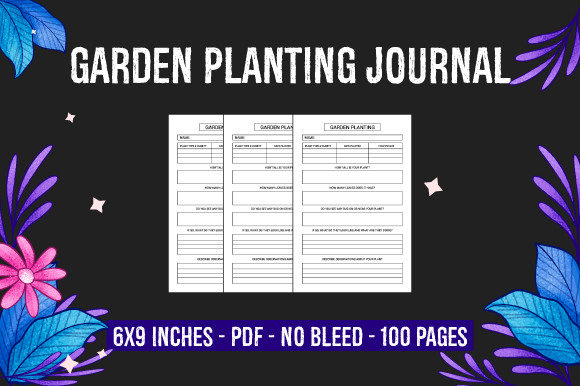 Garden Planting Journal: Ready-to-Use KDP Interiors