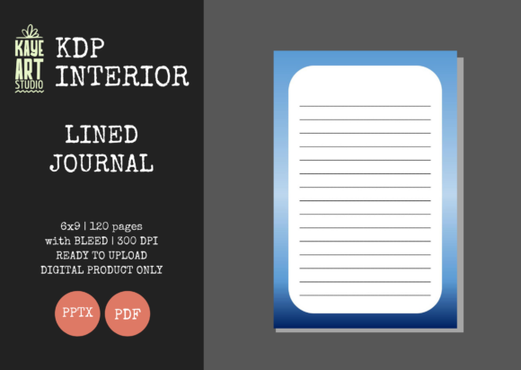 KDP Lined Journal 45: A Practical Interior for No-Content Publishing