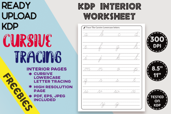 KDP Lowercase Letter Trace Sheet 006: A Practical Resource for Handwriting Book Interiors