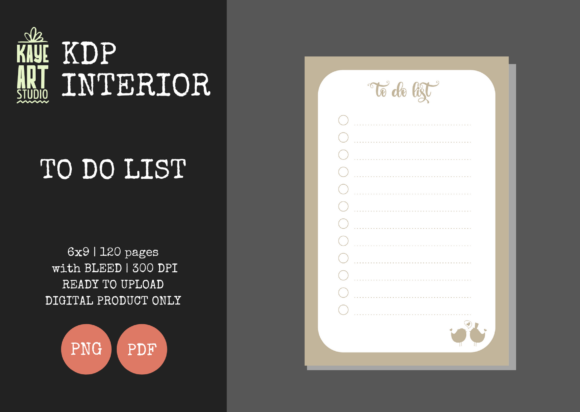 KDP To Do List Gray: Ready-to-Upload Interior
