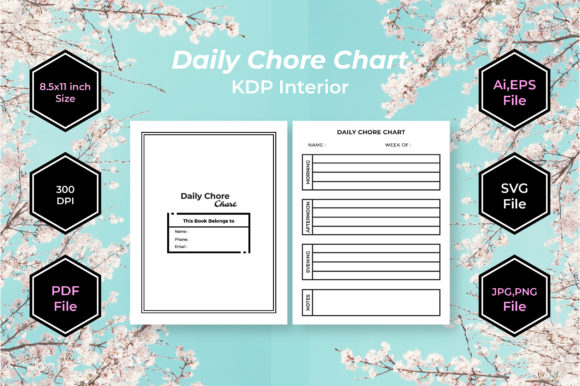 Kids Daily Todo Chore Chart KDP Interior: Building Better Habits Through Customizable Planning