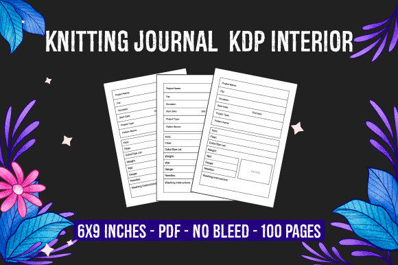 Knitting Journal: Ready-to-Use KDP Interior Files