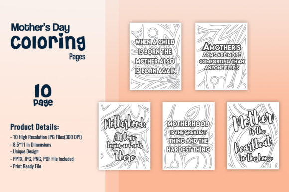 Mother's Day Coloring Pages for KDP Interiors
