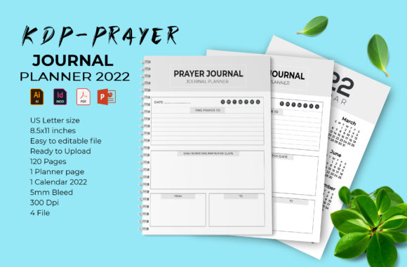 Prayer Journal Planner 2022: KDP Interior Template